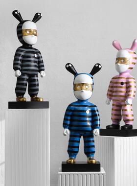 卡通抽DGK象装人物雕塑地摆件落饰大型客厅电视柜样板房摆设艺术