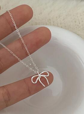 小众精致项链配礼服不规则蝴蝶结项链女小众设计感时尚简约ins冷
