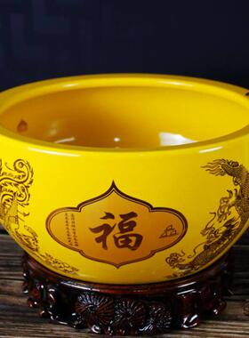 景德镇陶瓷聚宝盆摆件招财进宝盆摆件家居摆饰创意个性家装中国风