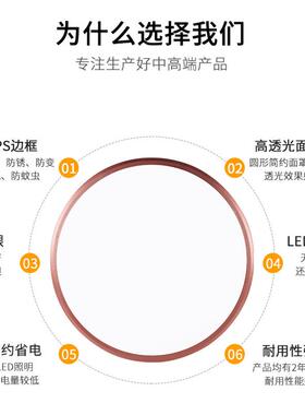 超薄LED三防吸顶灯简约卧室阳台过道走廊餐厅感应中山工程灯具