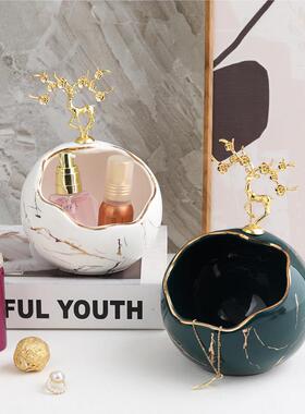 钥匙收纳摆件放门口入户鞋柜玄关客厅酒柜现代轻奢置物架装饰礼品