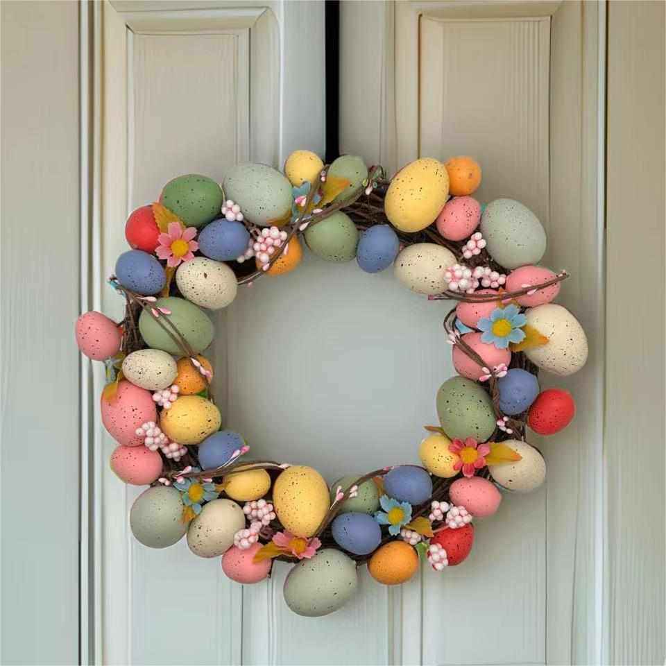 新款藤挂派对布置场景圈复活节酒店装饰仿真门花环家居鸡蛋彩蛋,淘宝优惠券,粉丝福利购,淘宝优惠卷