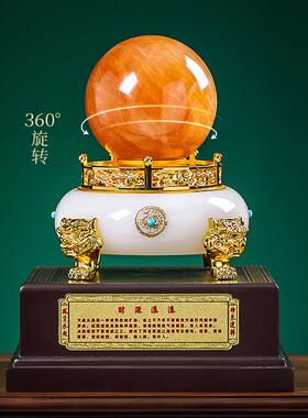 聚宝盆摆件招财聚财天然原石领导高档办公室装饰公司乔迁开 业礼