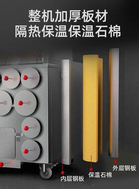 烤红薯机商业街摊新型加厚不锈钢柴火旋转木炭专用玉米红薯炉