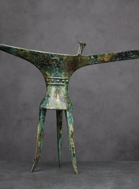 乳钉纹青铜爵杯彷古青铜器酒器 古代酒杯铜酒爵二里头华夏爵