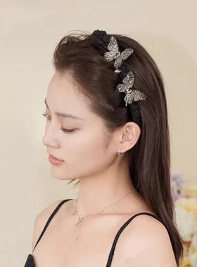 New French-style luxury 3D full-diamond butterfly ultra-shin
