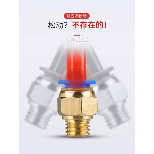 莱泽气动快插气管快速接头公制螺纹直通PC4/6-M5PC8-M6/M8/M10M12 - 图1