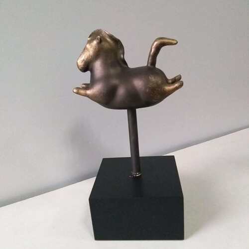 创意金属工艺品小骏马新中式铁艺玄关客厅大件家居摆件 - 图1