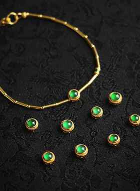 2024新款竹节系古列】复精致【古法民族风黄金色手链气质款送闺蜜