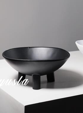 式简约餐厅果盆摆果件客厅茶干几法收YN-BJ208纳水盘酒店别墅托盘