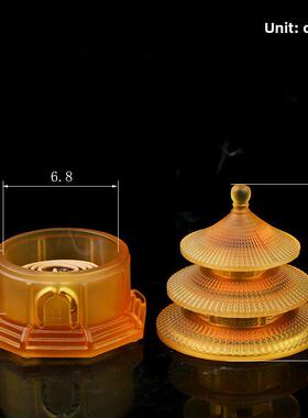 琉璃庙塔香炉装饰家居檀香茶道家居客厅装饰香薰炉房间装饰