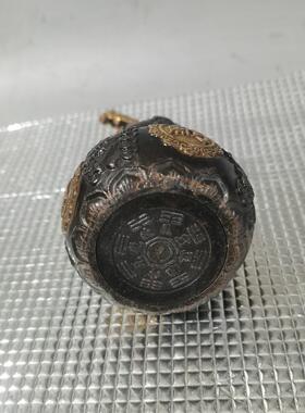 古玩杂项铜器鎏金龙头葫芦 进宝纳福铜葫芦 家居工艺摆件