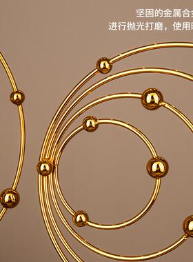 欧式创意艺高档客厅家大装BJ-0419理石合金摆件居办公室大号金属