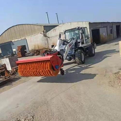 车载式推雪铲除雪滚刷市政道路铲车除雪铲大型抛雪机可拆卸扫雪机 - 图2