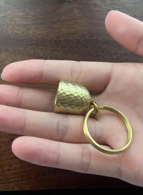 黄铜锤纹铃铛ins风露营书包挂件铃铛宠物挂铃手工工艺品铃铛