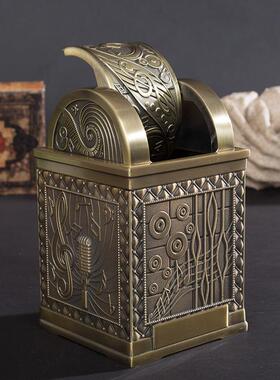 VYY金V工收艺品笔筒摆件KT酒吧桌面垃属圾桶纳瓜皮