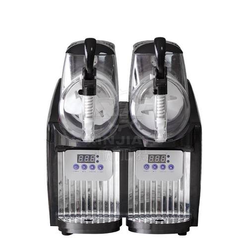 多功能冷饮雪蓉机两缸冰沙机果汁雪泥机双缸商用雪融机雪粒制冰机 - 图0