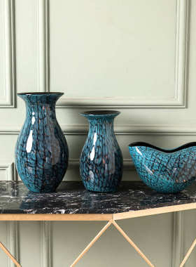 水培 软工艺品装摆件玻璃批发花样板房家居中式 花瓶新插花装饰器