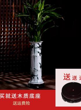 陶瓷专用富贵竹花瓶水厅地培客YL0391插花特号落中式花盆大器皿