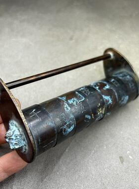 古玩杂项 铜锁 锁具 箱锁 柜锁密码锁 可使用 小锁 中式覆古旧锁