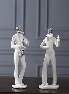 北欧风人物雕塑装饰品小摆件现代简约家居电视酒柜摆设现代简约