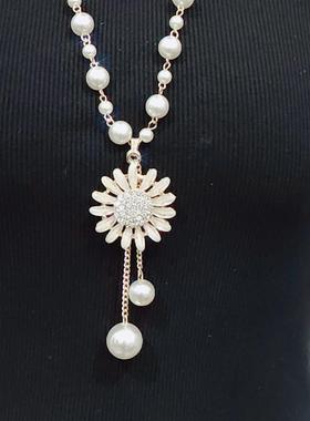 珍珠挂件项链毛衣长款爆款项链