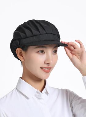 厨师帽服务员工厂车间透气帽子
