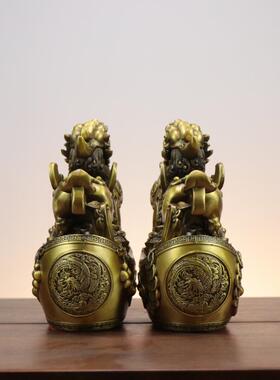 黄元宝貔貅貔铜貅款财福貔貅貅新元宝貔摆件
