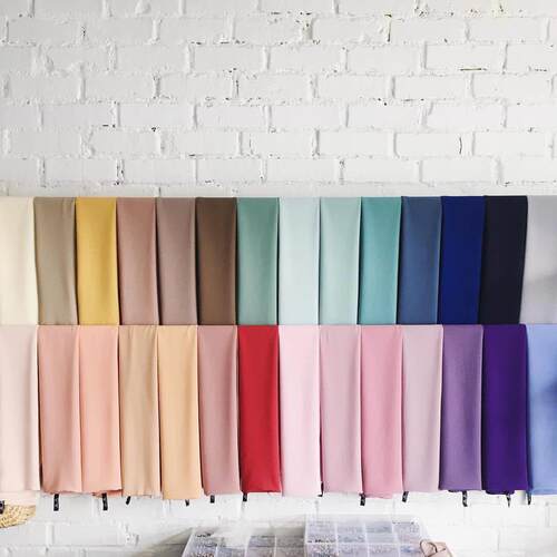 54color solid color chiffon long scarf headscarf Shawl Scarf - 图0