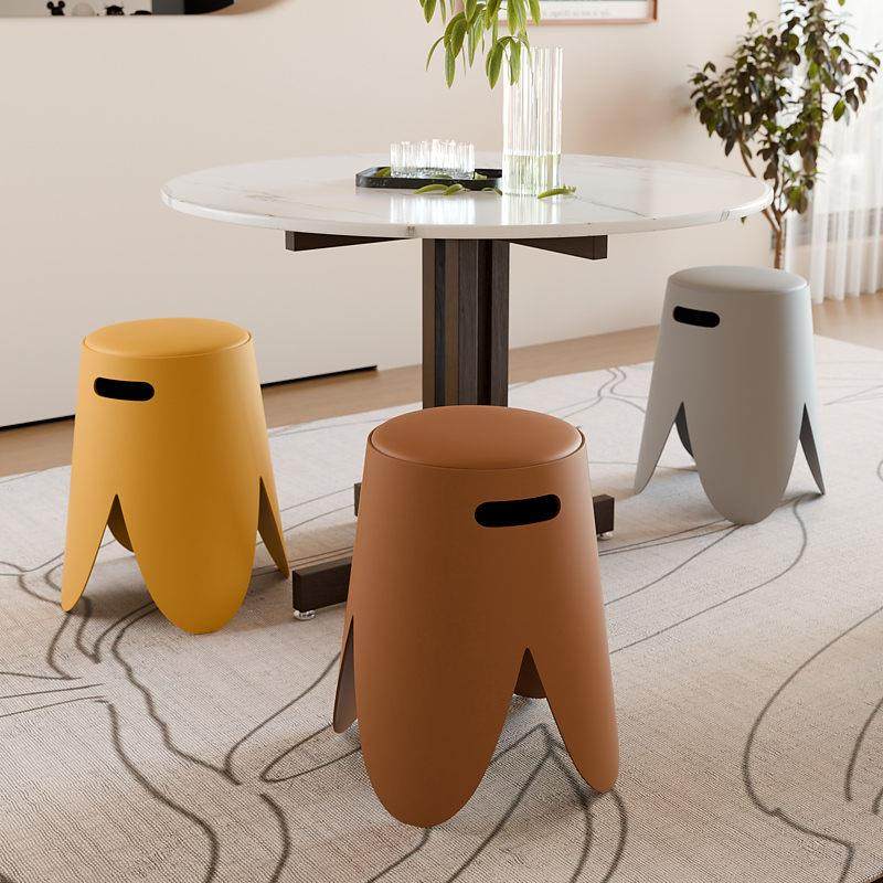 花瓣凳子塑料圆凳加厚可叠放家用板凳软包结实椅子结实耐用餐桌椅,淘宝优惠券,粉丝福利购,淘宝优惠卷