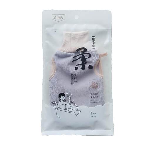 清清美新款女士搓澡巾双面细纱双层露指款洗澡巾好搓不疼澡堂神器 - 图3