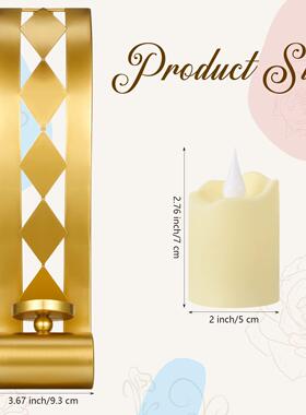 壁灯术两套金墙壁艺装件饰墙壁烛台优雅墙壁艺术0625蜡烛壁灯客属