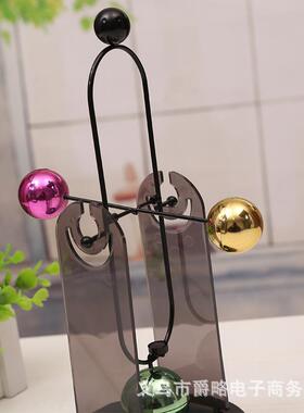 新款直销k503彩球永动仪 电动磁性摇摆器混沌摆 家居装饰动态艺术