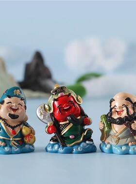 小神仙桌面摆件车载月老文昌关公送子观音家居装饰品创意生日礼物
