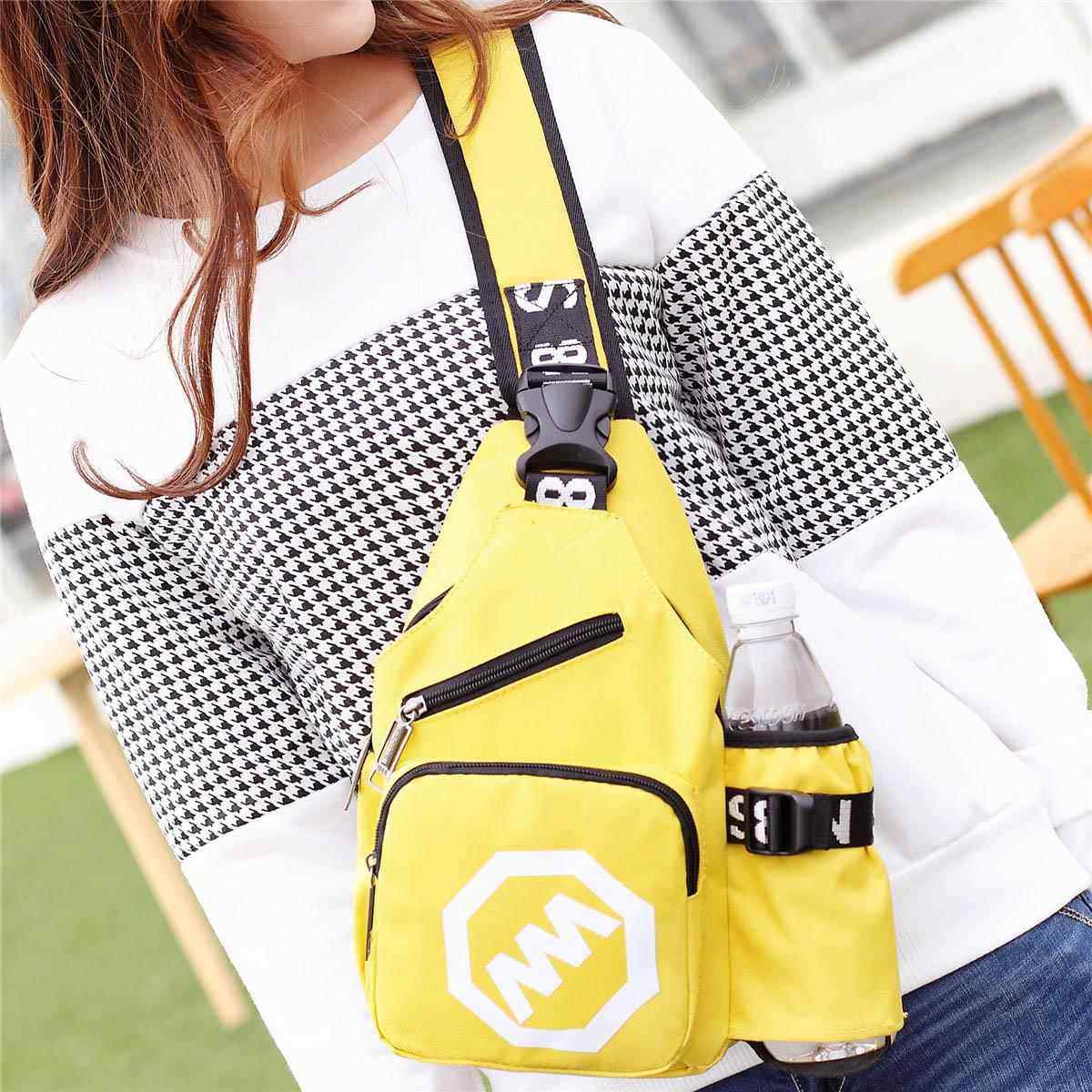 新款户外休闲 运动大容量斜挎包男胸包韩版潮流学生单肩腰包女,淘宝优惠券,粉丝福利购,淘宝优惠卷