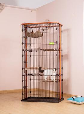 创逸实木三层猫笼子二层猫别墅小号室内猫舍木制家用猫笼