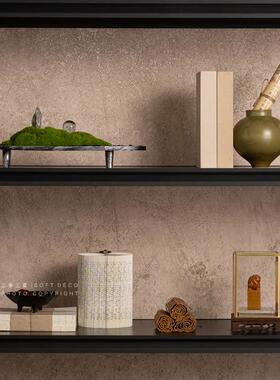 宋代美学新中式书房书柜摆件办公室酒店展示柜搭配样板间软装饰品