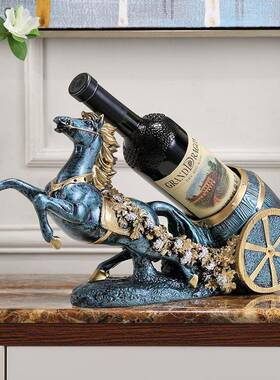 欧式创意复古葡萄红酒架摆件酒柜装饰品摆设现代家用酒瓶展示架子