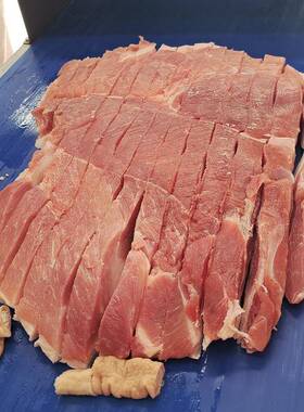 新鲜五花肉开条机鲩鱼鸡鸭红烧肉切块机牛霖猪肉自动切片机