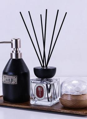 厕所摆件新中式卫生间香薰洗手液托盘套装酒店样板间洗手台装饰品