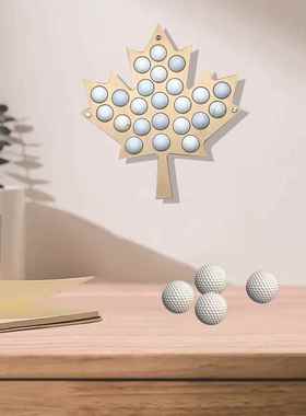 工厂创意加拿大枫叶高尔夫球架GOLF木质装饰品松木高尔夫球展示架