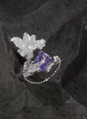 “我别无所求 唯有真理与自由”INTP鸢尾花印象戒指艺术手作指环