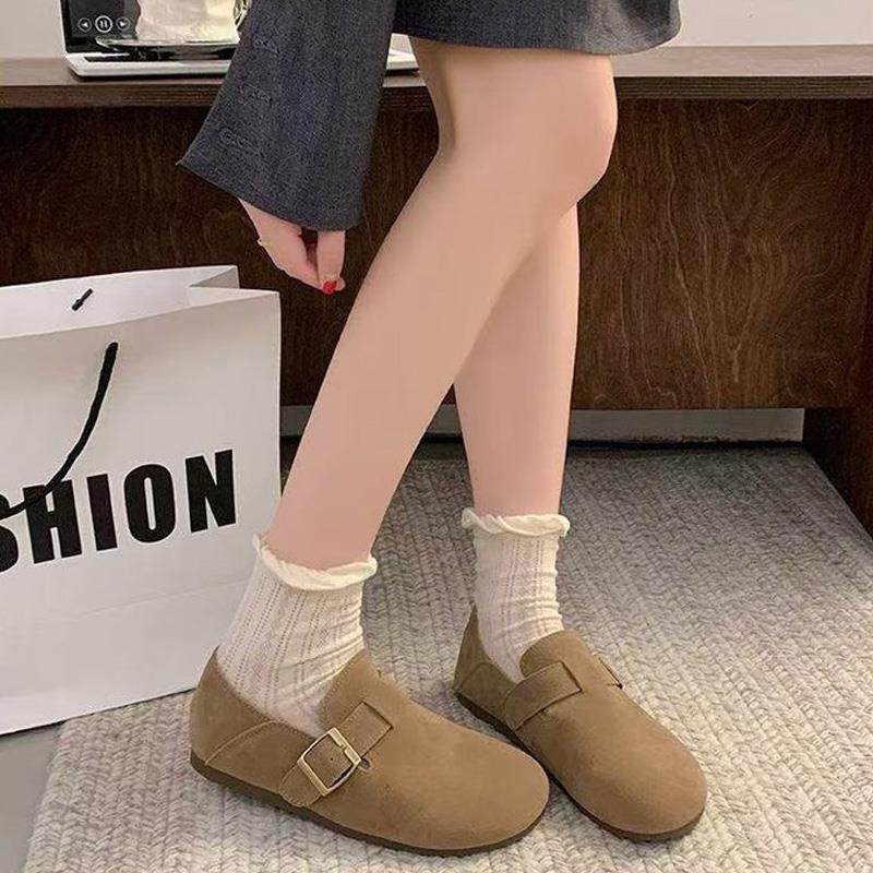 全包勃肯鞋女两穿软底豆豆鞋2025春秋季新款平底单鞋一脚蹬博肯鞋,淘宝优惠券,粉丝福利购,淘宝优惠卷