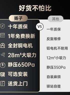 扬子抽油烟机家用厨房静音大吸力排油烟小型尺寸中式油烟机出租房