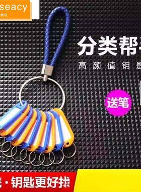 钥匙串钥匙盘带可标记牌房东包租婆钥匙圈钥匙扣收纳中介锁匙分类