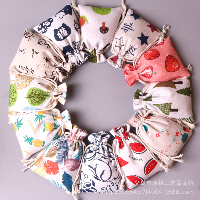 口袋袋空布袋瓷整理收纳香囊束礼品国风端午饰品麻布中国小号青花 - 图1