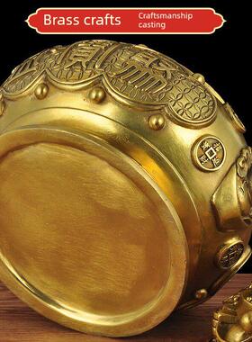 全铜聚宝盆招财摆件大号存钱罐家居客厅玄关工艺品办公室商务礼品