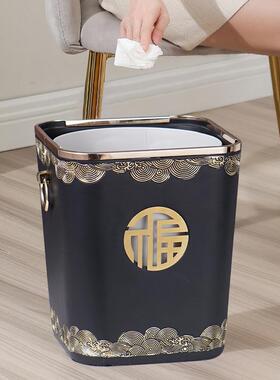 新中式沙发旁茶几室公室装办ZP0019饰品垃圾桶带盖卧客轻厅家用奢