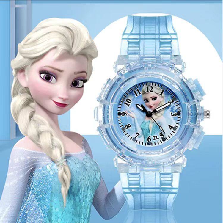 冰雪奇缘白雪公主儿童手表时尚创意七彩夜光灯男孩女孩儿童手表,淘宝优惠券,粉丝福利购,淘宝优惠卷