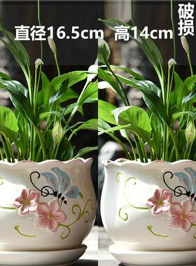 花盆花盆陶瓷特价清仓托盘花瓶